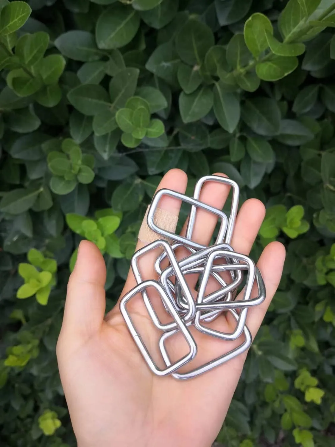 316 Stainless Steel Rectangle Ring Buckles 1-1/2x3/4 Inch Square Strap Webbing Belt Rings for Handbag Strap DIY Accessories and Bag Making Repairing,12Pieces
