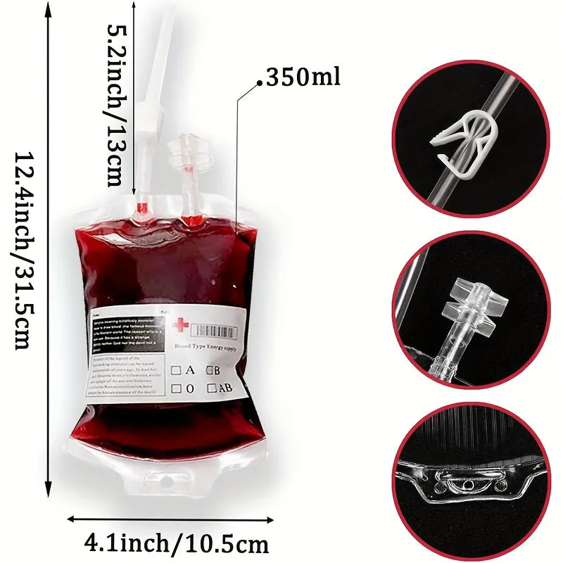 32pcs 10 Reusable Blood Bag Drink Containers