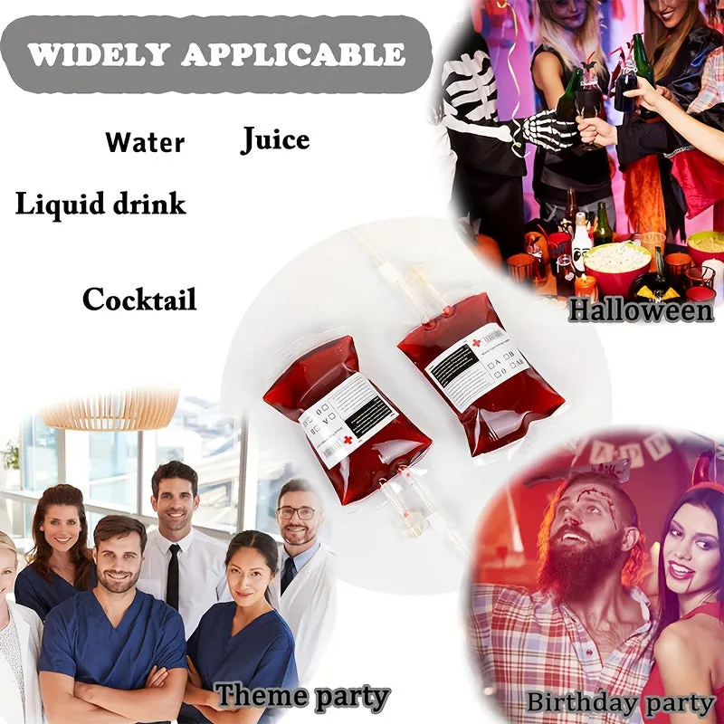 32pcs 10 Reusable Blood Bag Drink Containers