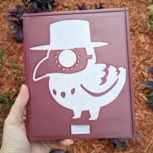 3D printed Notions Box--Plague Bird