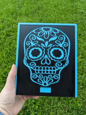 3D printed Notions Box--Sugarskull