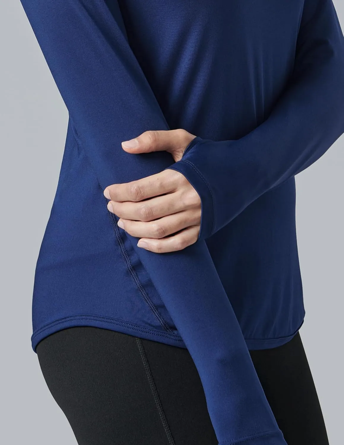 4-Pack: Womens Long Sleeve Athletic Tops with Thumb Holes – Dry Fit Active Crewneck Workout Tees