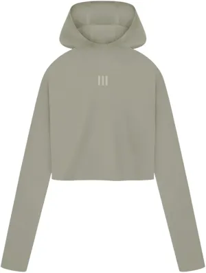 adidas Womens Fear Of God X Athletics Crop Hoodie Casual Outerwear Casual - Beige - Size M