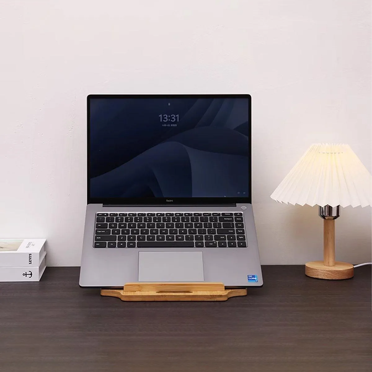 Adjustable Bamboo Foldable Laptop Stand Portable Laptop Riser Desk Table Stand
