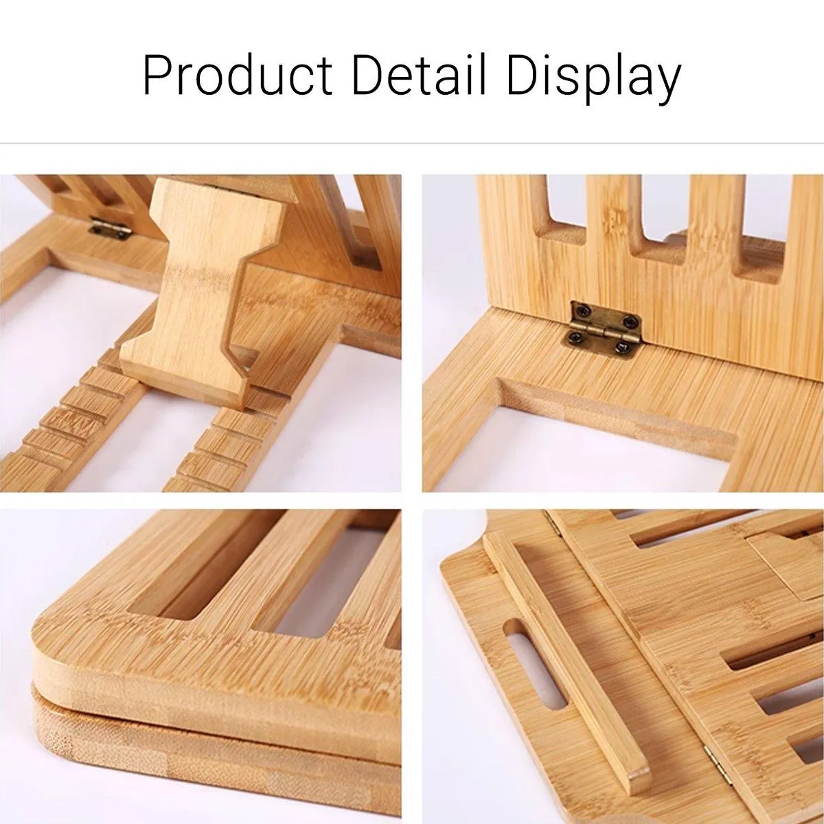 Adjustable Bamboo Foldable Laptop Stand Portable Laptop Riser Desk Table Stand
