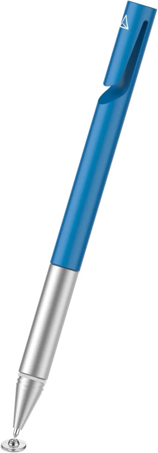Adonit Mini 4 (Royal Blue) Universal Stylus Disc Capacitive Pen, Pocket-Sized Touch Screen Pens, Laser Cut Clip. Compatible with Apple/iPhone/iPad/Mini/Air/Android/Galaxy/All Touch Screens & Tablets