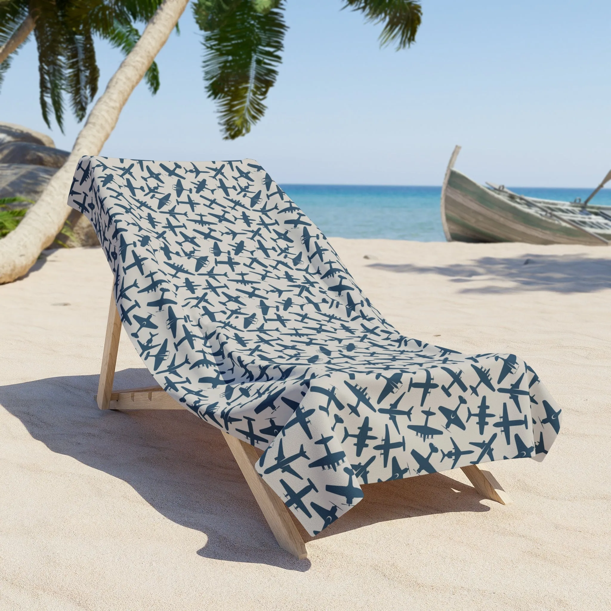 Airplane Pattern Aviation Towel