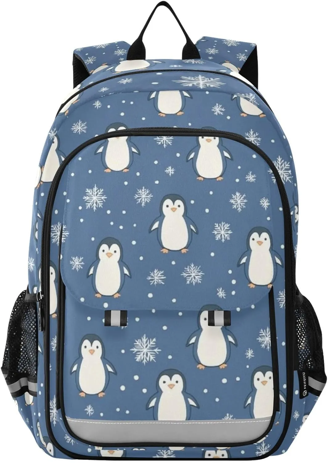 ALAZA Penguins Emperor Penguin Snowflake Laptop Backpack Purse for Women Men School Bag 17 Inch Bookbag Student Boys Girls Travel Casual Daypack