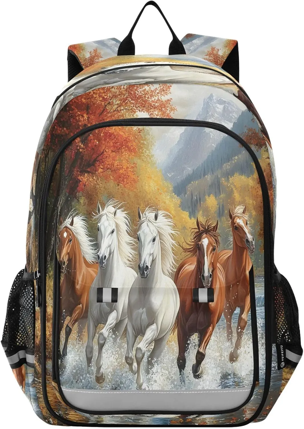 ALAZA Running Horse School Backpacks Travel Laptop Bag Kids Bookbag for Girls Boys Teens Women Men125