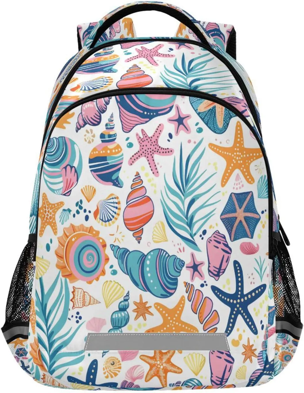 ALAZA Sea Shells Starfish Conches Backpacks Travel Laptop Daypack School Book Bag for Men Women Teens Kids