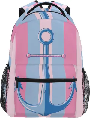 ALAZA Spear Blue Stripes Backpacks for Girls Boys School Backpack Kids Bookbag 3rd 4th 5th Grade Elementary Students Daypacks Travel Laptop Shoulder Bag
