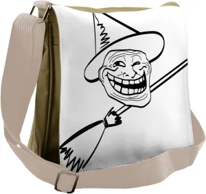 Ambesonne Humor Messenger Bag, Spooky Halloween, Unisex Cross-body
