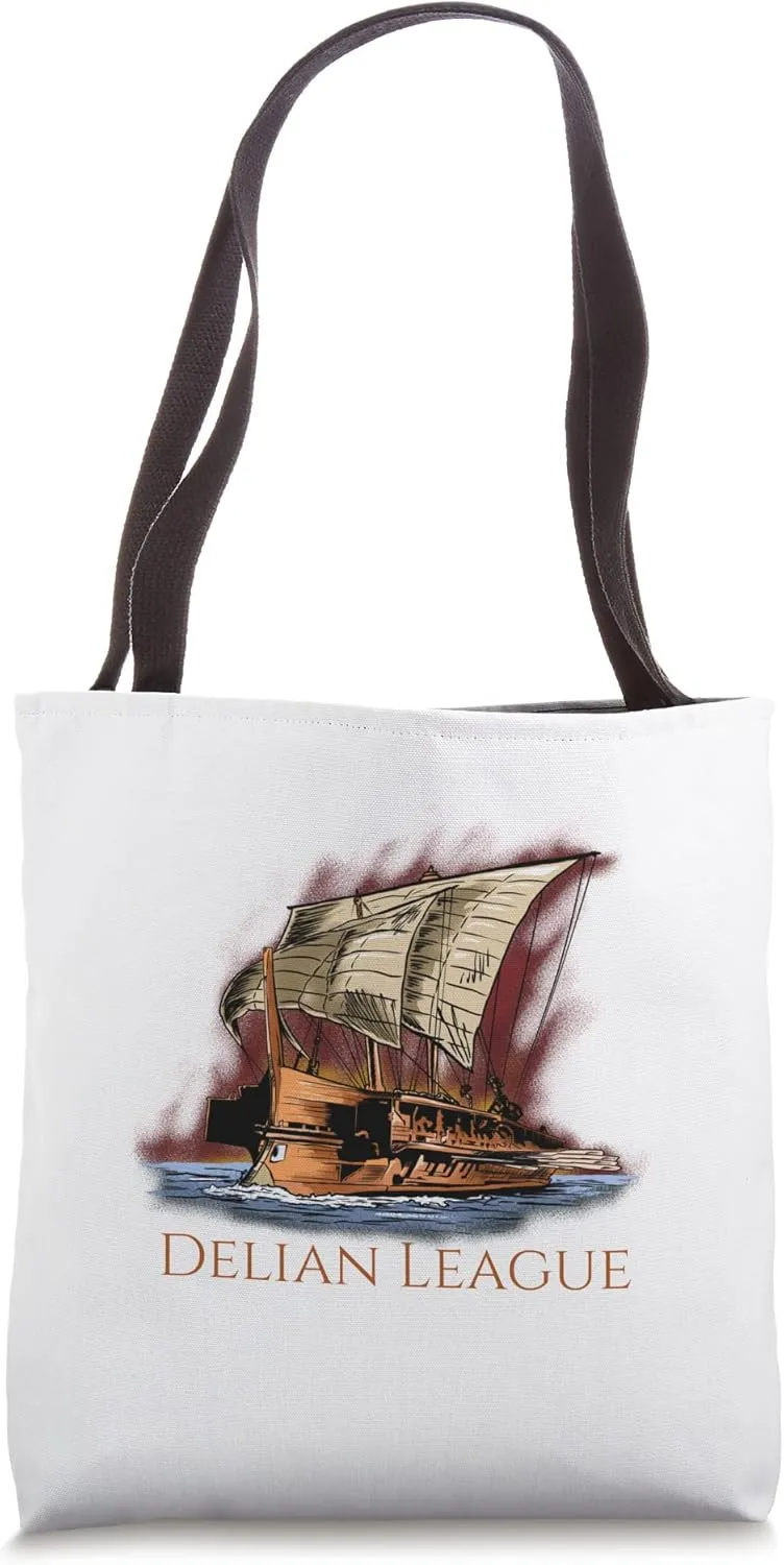 Ancient Greek History - Delian League - Athenian Trireme Tote Bag