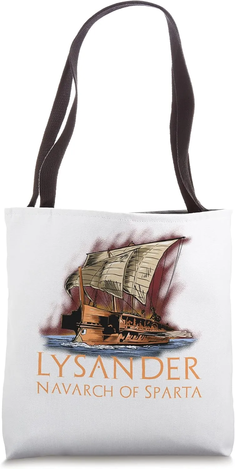 Ancient Greek Trireme - Lysander - Navarch of Sparta Tote Bag