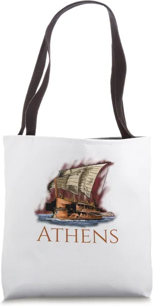 Athens - Ancient Greek History - Classical Athenian Trireme Tote Bag