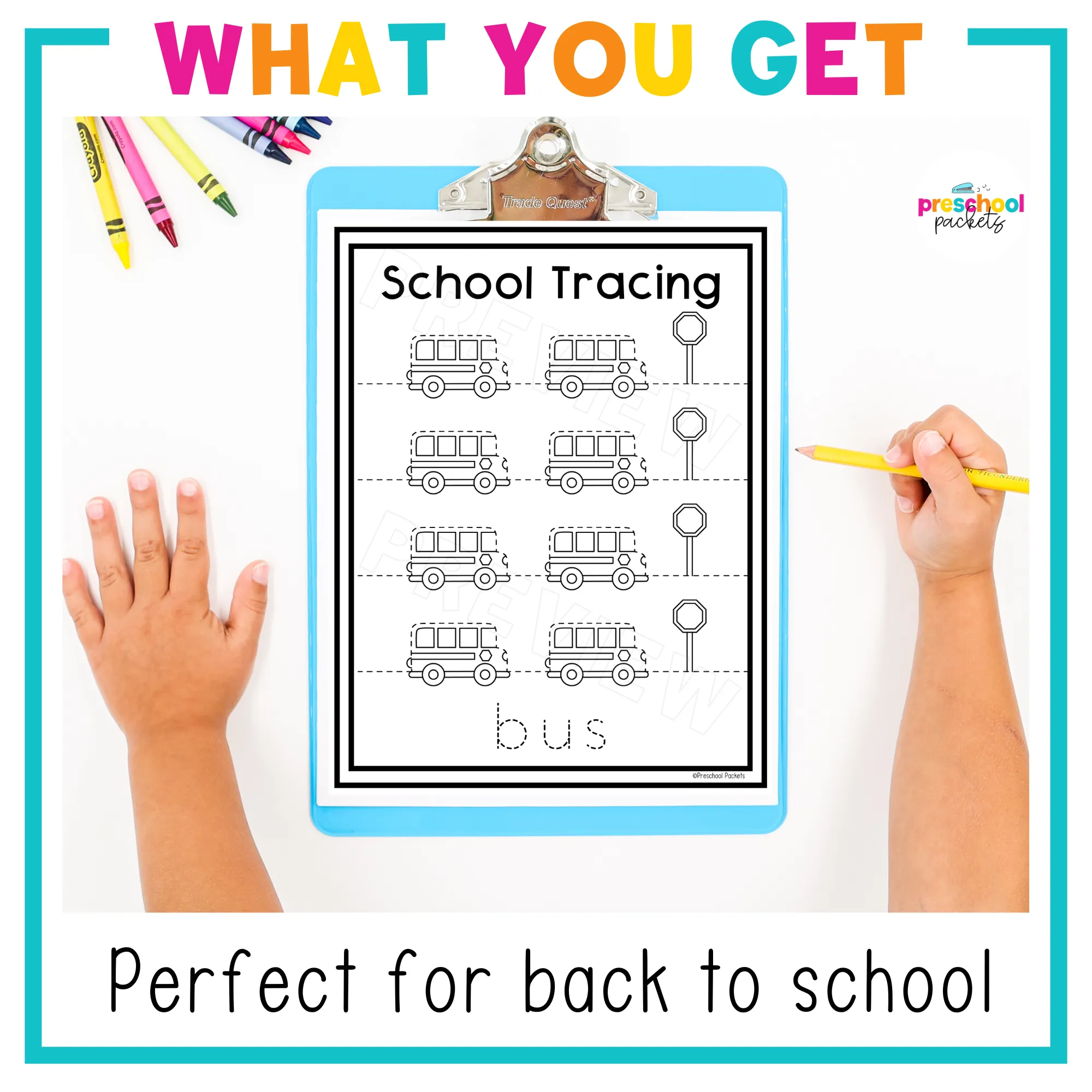 Back to School Tracing Lines For Preschool