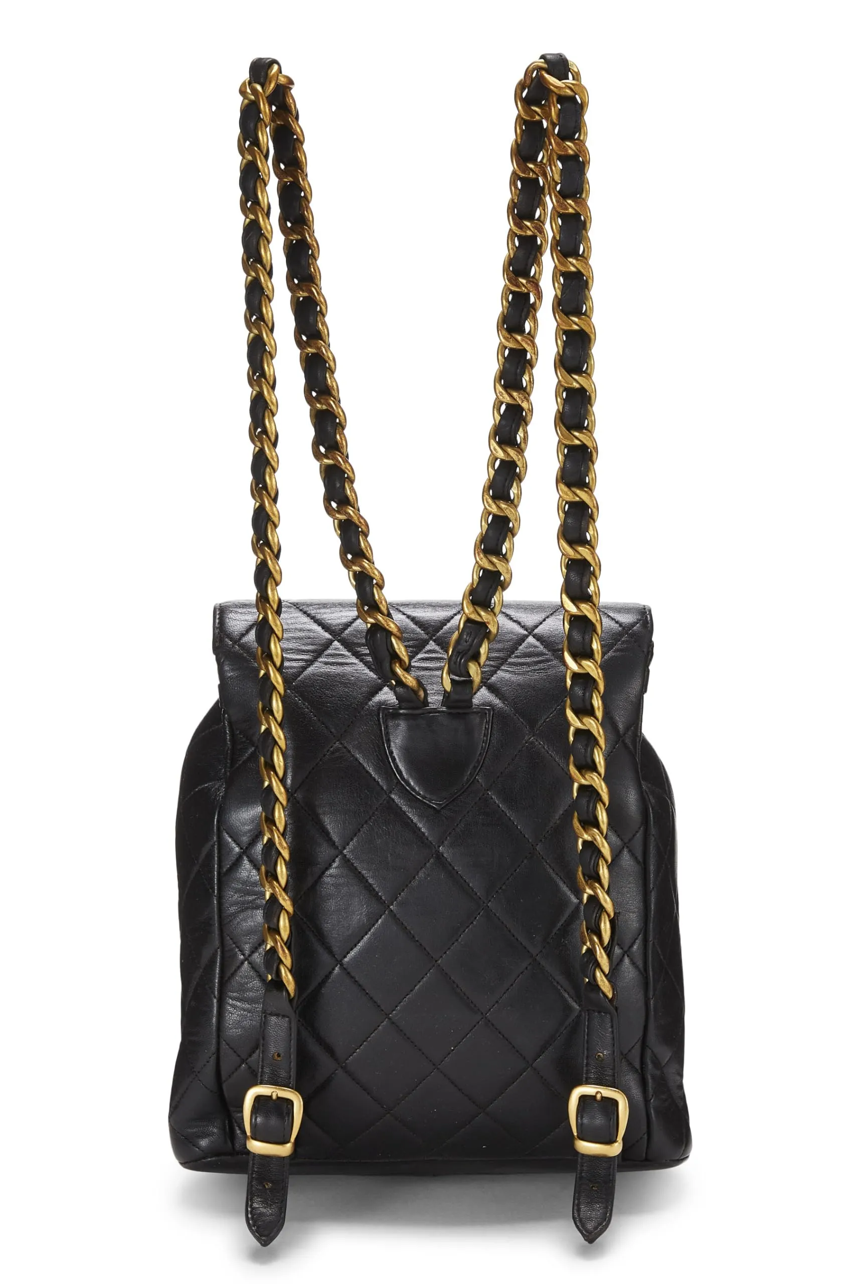 Backpack Black Lambskin Chanel, Medium, Superior-grade 'CC' Black Classic  Quilted Clean-lined