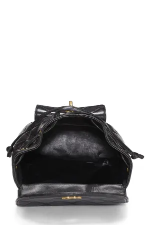 Backpack Black Lambskin Chanel, Medium, Superior-grade 'CC' Black Classic  Quilted Clean-lined