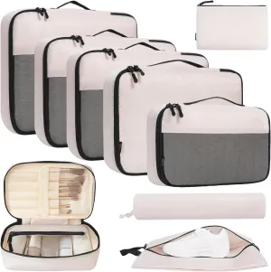 BAGAIL 8 Set/9 Set Packing Cubes Luggage Packing Organizer for Travel, Suitcase Packing Bags for Travel Accessories