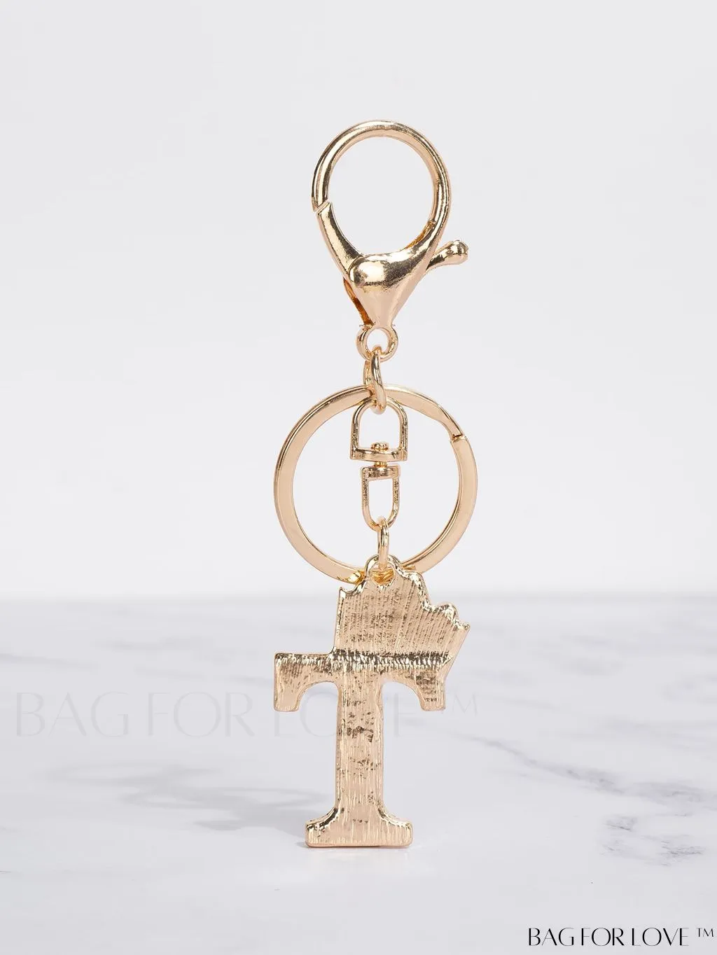 BagForLove - Stylish Zinc Alloy & Rhinestone Letter Keychain â Perfect for Backpacks and Handbags