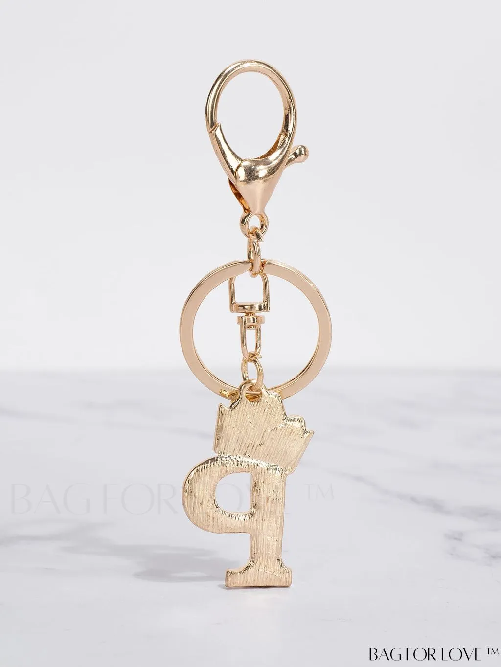 BagForLove - Stylish Zinc Alloy & Rhinestone Letter Keychain â Perfect for Backpacks and Handbags
