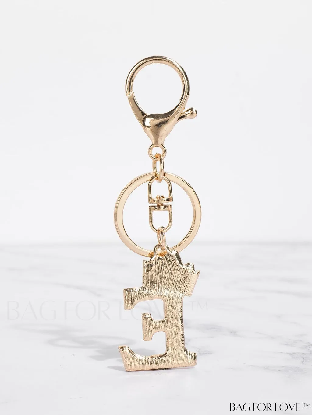 BagForLove - Stylish Zinc Alloy & Rhinestone Letter Keychain â Perfect for Backpacks and Handbags
