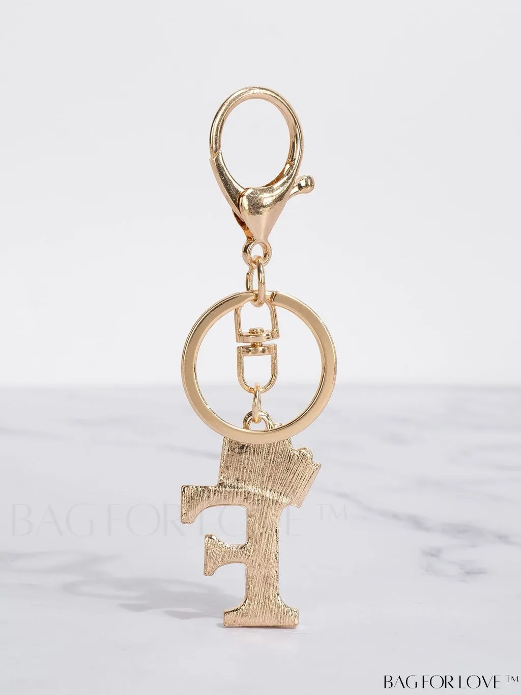 BagForLove - Stylish Zinc Alloy & Rhinestone Letter Keychain â Perfect for Backpacks and Handbags