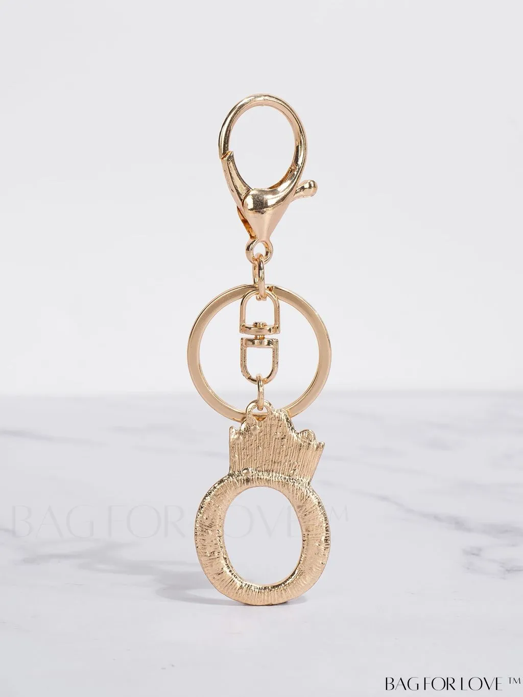 BagForLove - Stylish Zinc Alloy & Rhinestone Letter Keychain â Perfect for Backpacks and Handbags