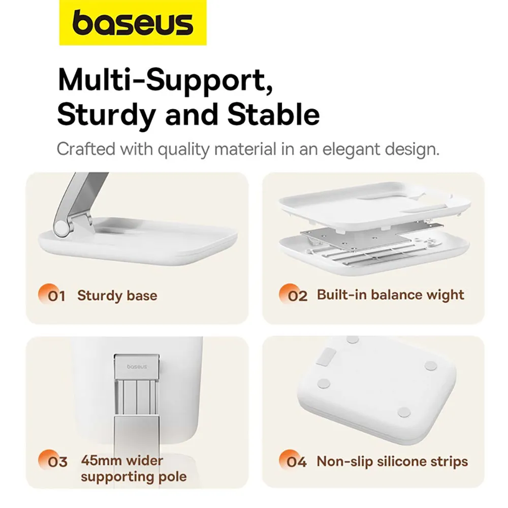 Baseus Seashell Series Folding Tablet Stand - Moon White