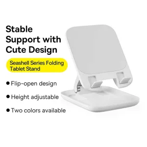 Baseus Seashell Series Folding Tablet Stand - Moon White
