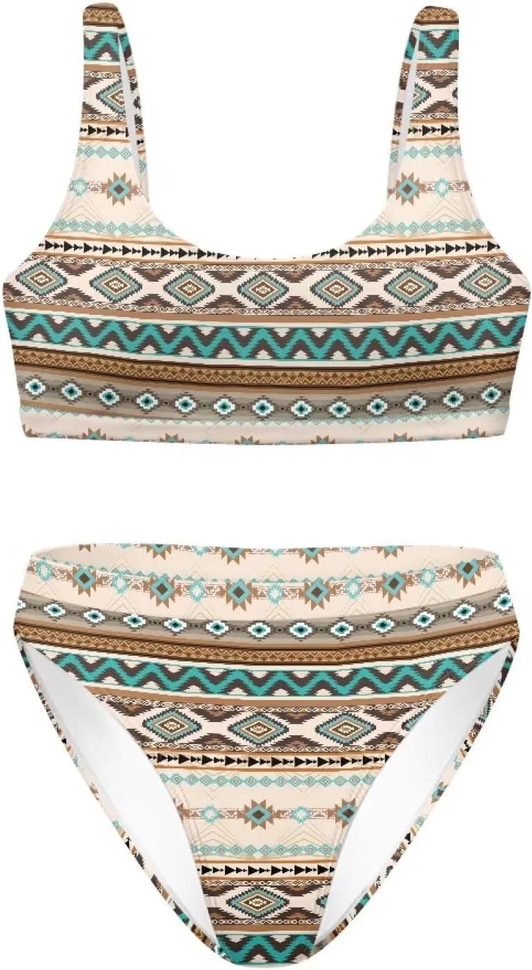 Bikini Sets for Women,High Waisted 2 Piece Swimsuit,Without Bra Pads XS-5xl