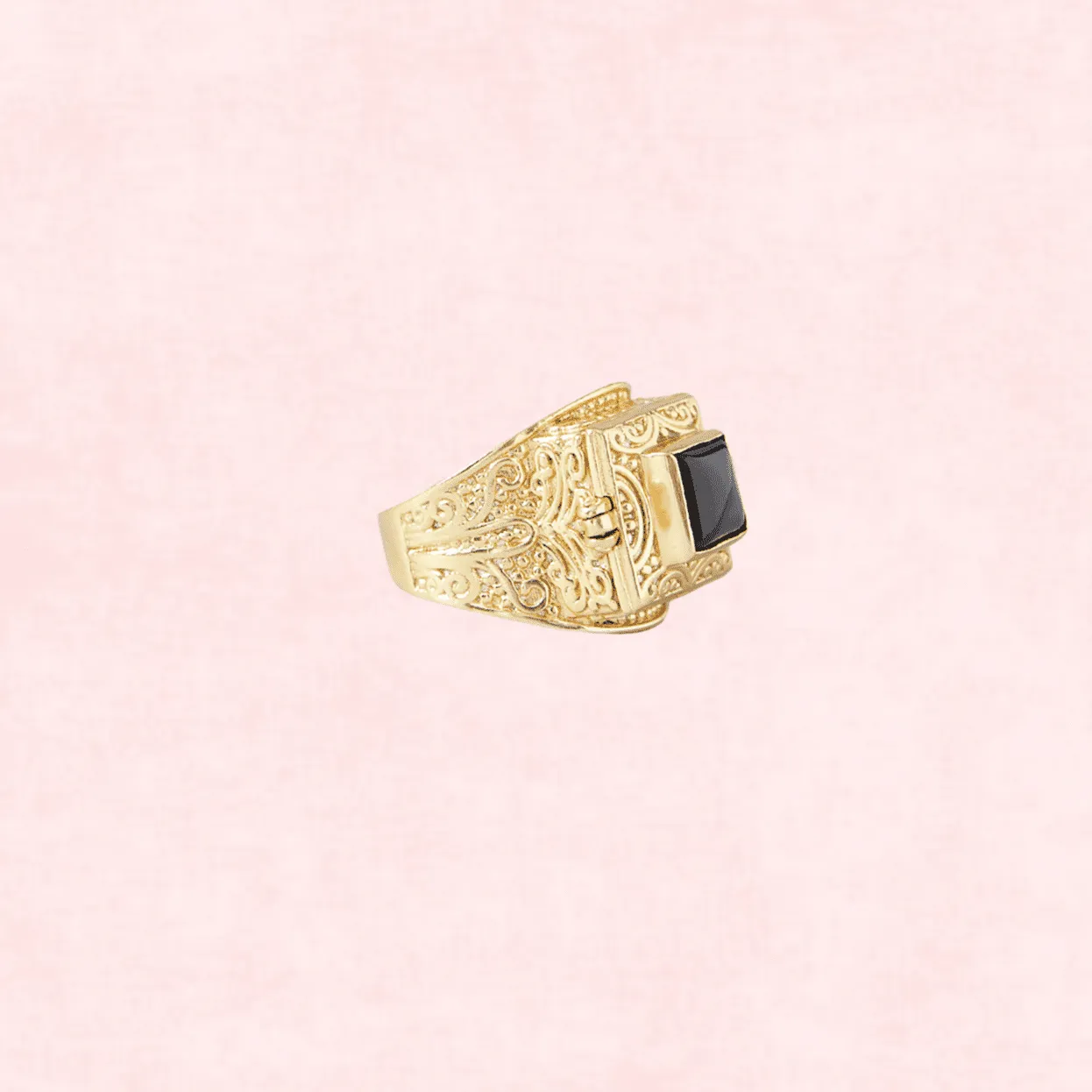 Black Stone Poison Ring