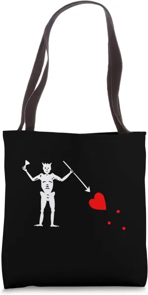 Blackbeard Pirate Flag Vintage Historical Design Graphic Tote Bag