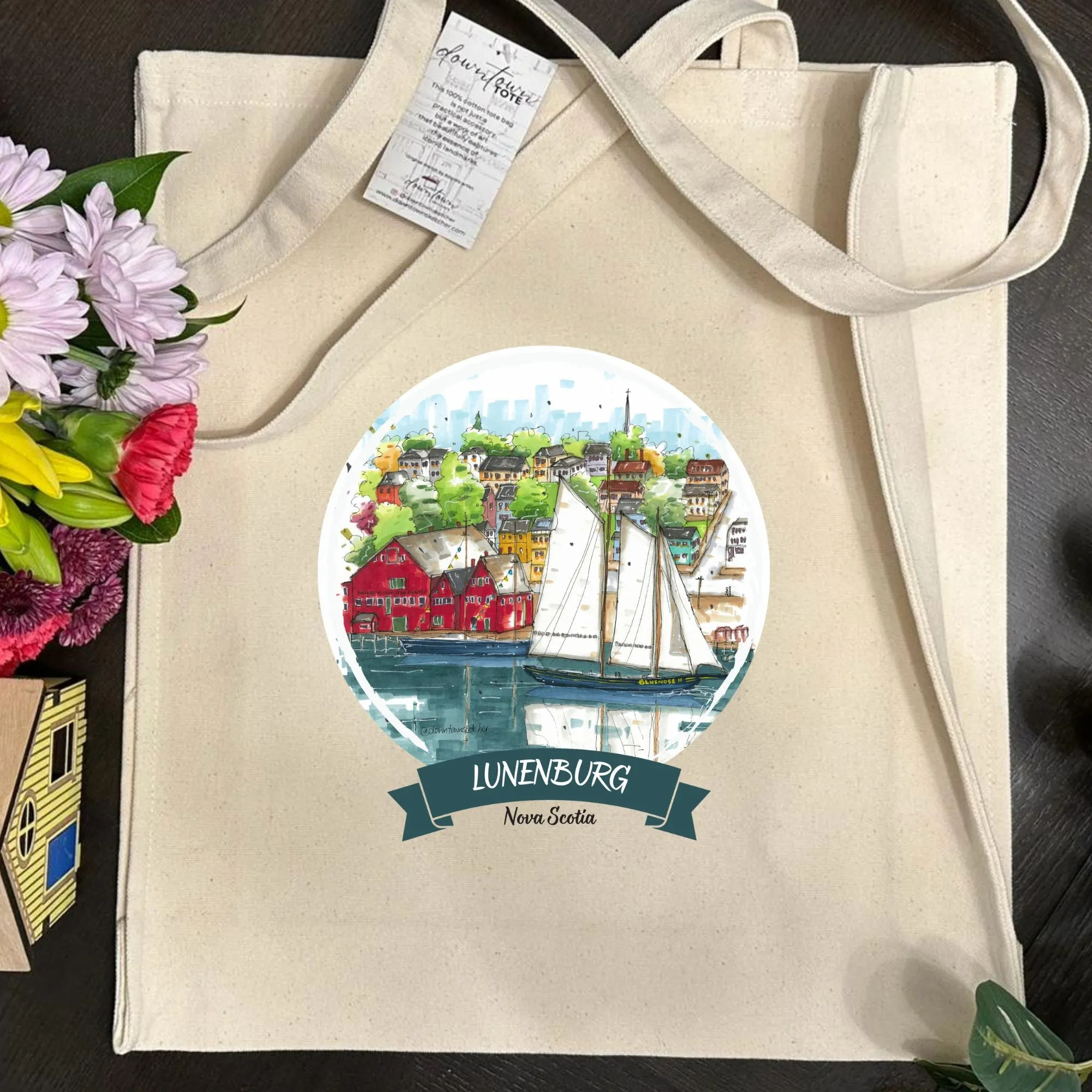 Bluenose II in Lunenburg harbour - Downtown Tote Tall