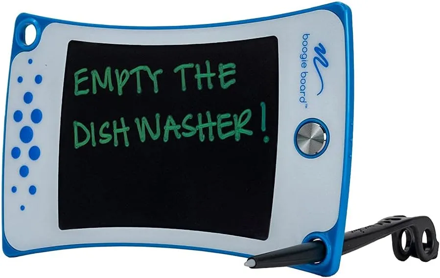 Boogie Board Jot Pocket Writing Tablet - Includes Small 4.5 in LCD Writing Tablet, Instant Erase, Stylus Pen and Built-in Kickstand, Blue