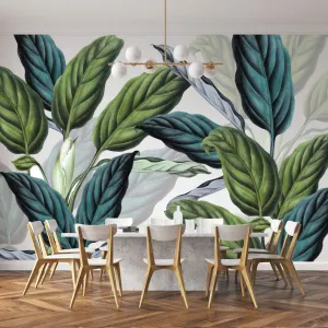 Botanical leaves WIV-26 - A Lush Tropical Wall Mural for a Vibrant Interior
