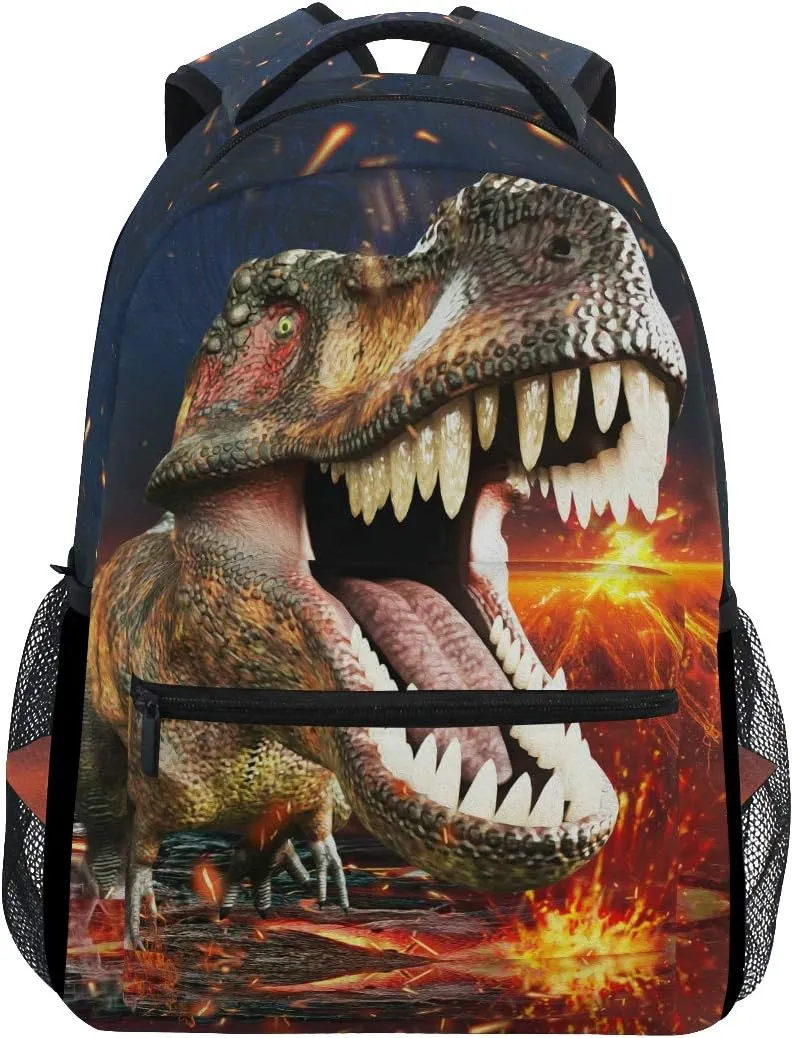 Boys Dinosaur Backpacks 3D T-Rex 3th 4th 5th Grade School Bookbags Travel Laptop Daypack Bag Purse for Teens