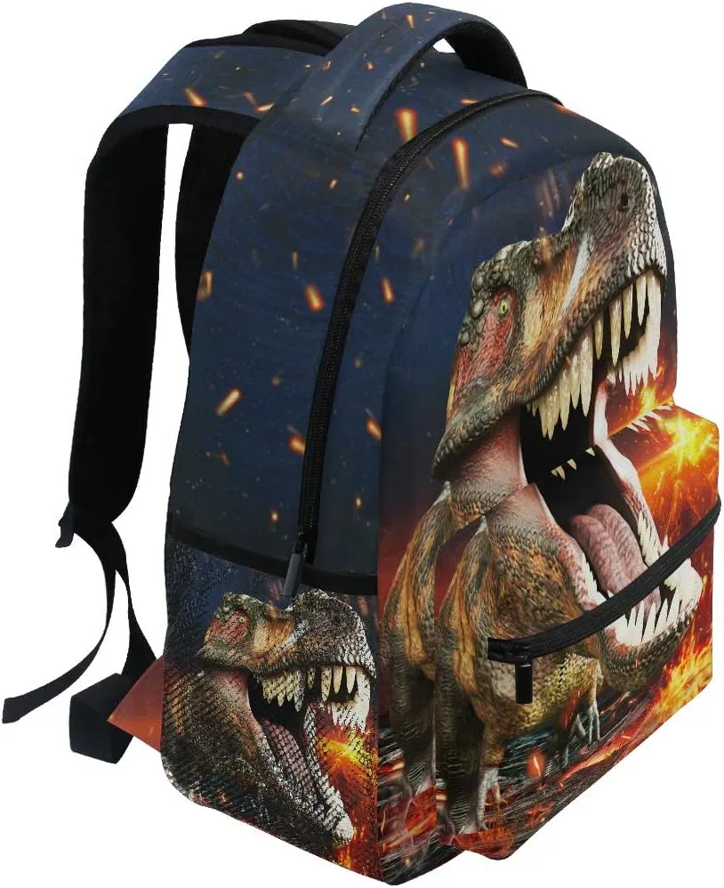 Boys Dinosaur Backpacks 3D T-Rex 3th 4th 5th Grade School Bookbags Travel Laptop Daypack Bag Purse for Teens
