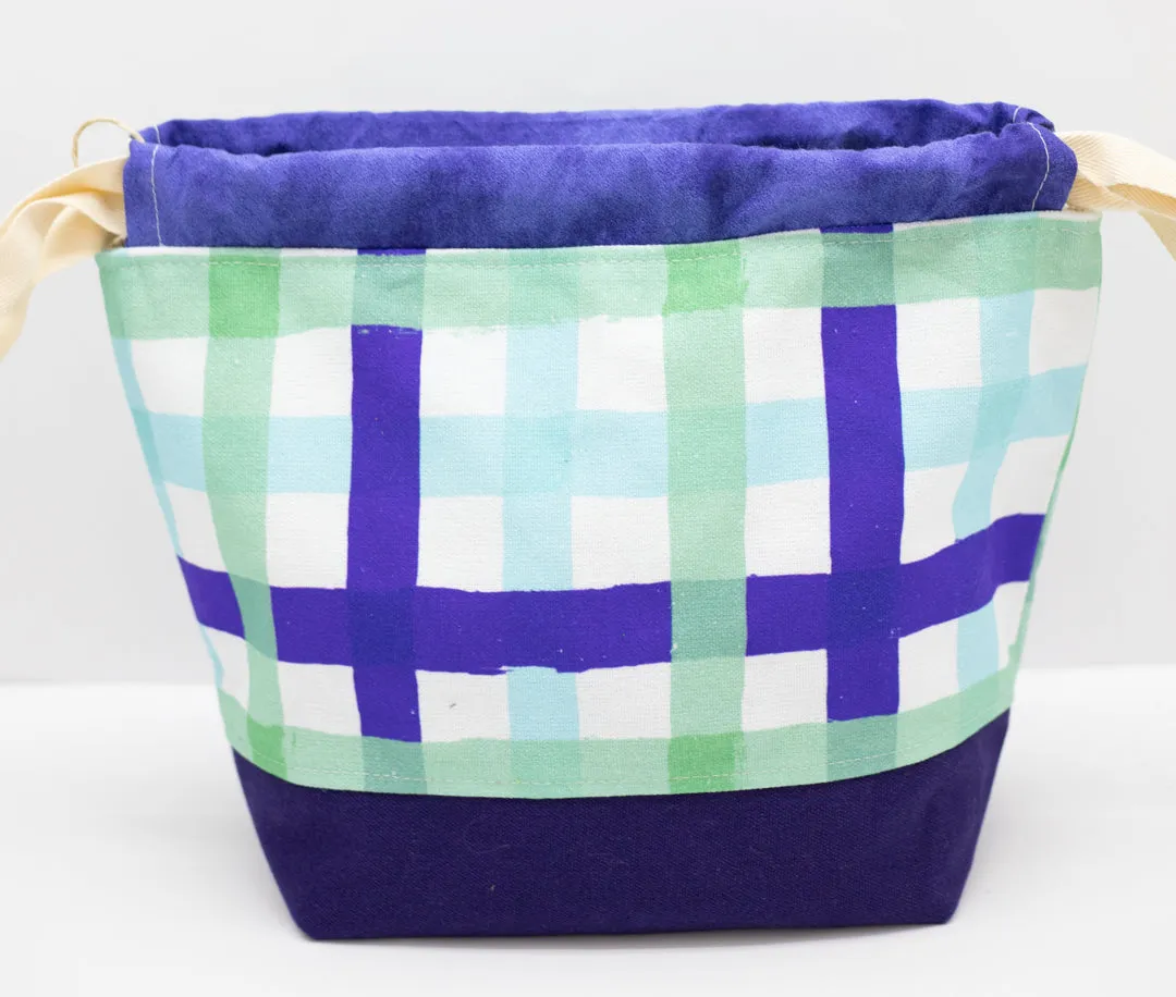 Brilliant Basics Drawstring - Blue Green Check