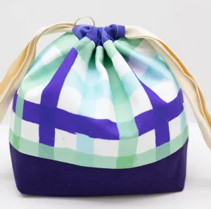 Brilliant Basics Drawstring - Blue Green Check