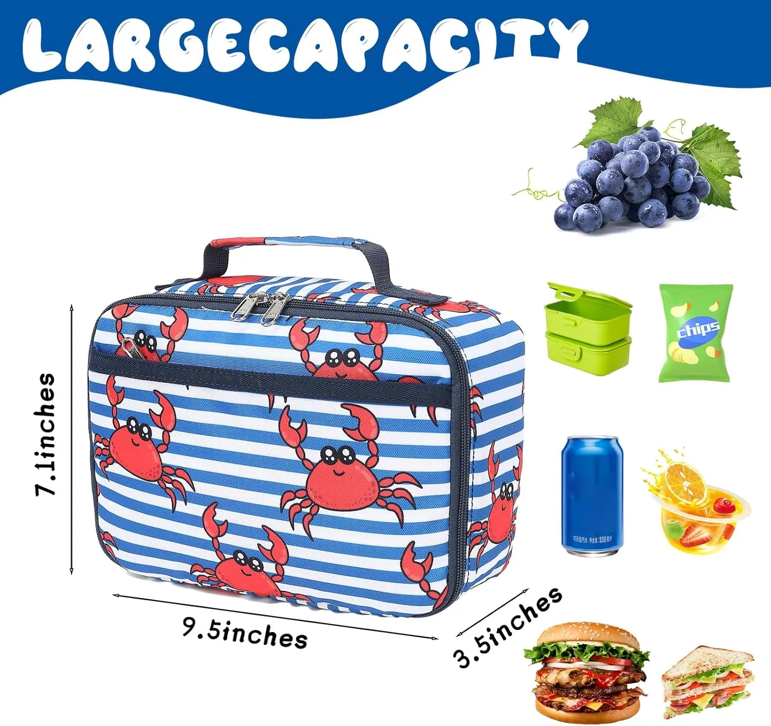 CAMTOP Backpack for Kids, Boys Girls Preschool Backpacks with Lunch Box Toddler Kindergarten School Bookbag Set