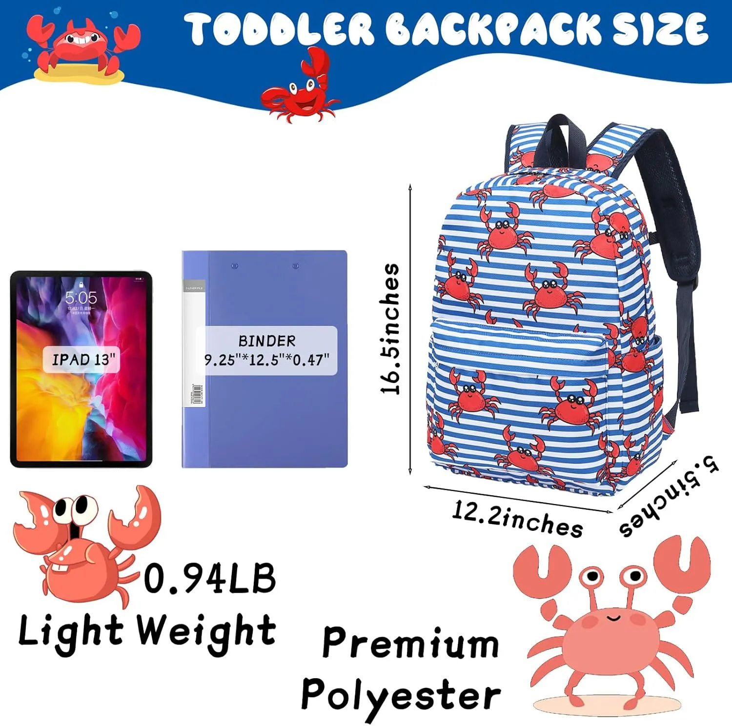 CAMTOP Backpack for Kids, Boys Girls Preschool Backpacks with Lunch Box Toddler Kindergarten School Bookbag Set
