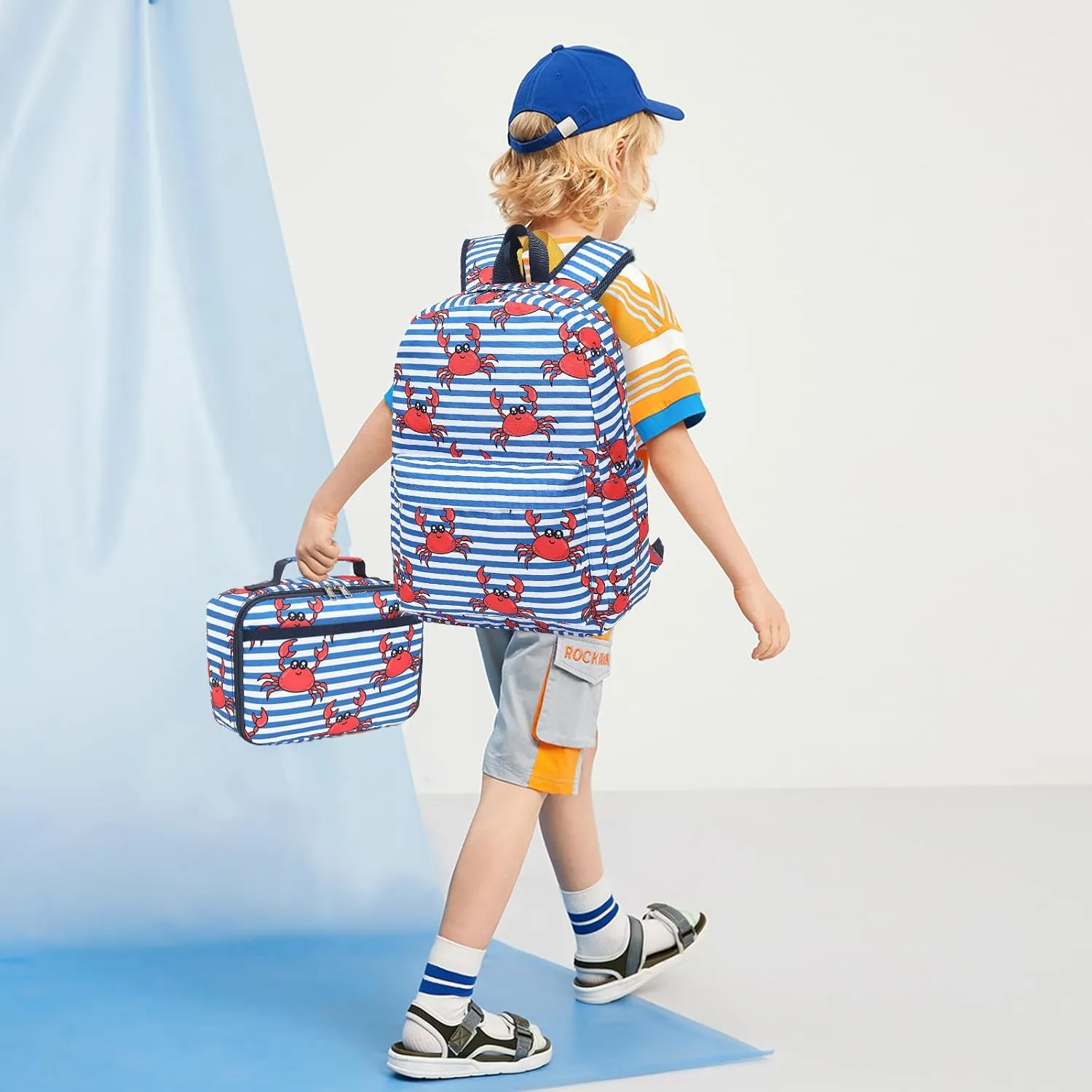 CAMTOP Backpack for Kids, Boys Girls Preschool Backpacks with Lunch Box Toddler Kindergarten School Bookbag Set