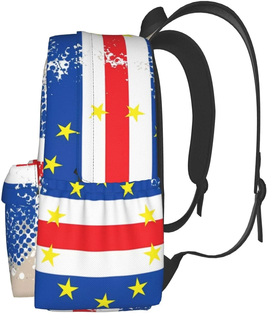 Cape Verde Cabo Verdean Flag Large Travel Backpack Casual Backpacks Laptop Daypack Working Rucksack Lightweight Back Pack Sports Bag with Adjustable Shoulder Strap