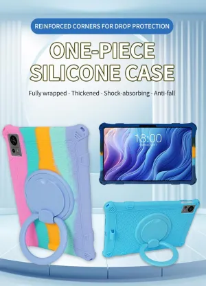 Case for Teclast T60 12-inch Tablet, Multi-Angle Viewing of Videos or Games Multi-Color Silicone Multi-Purpose Case (Colorful Dark Blue)