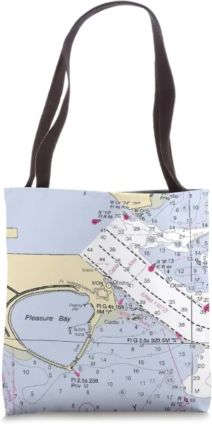 Castle Island Massachusetts Map Tote Bag