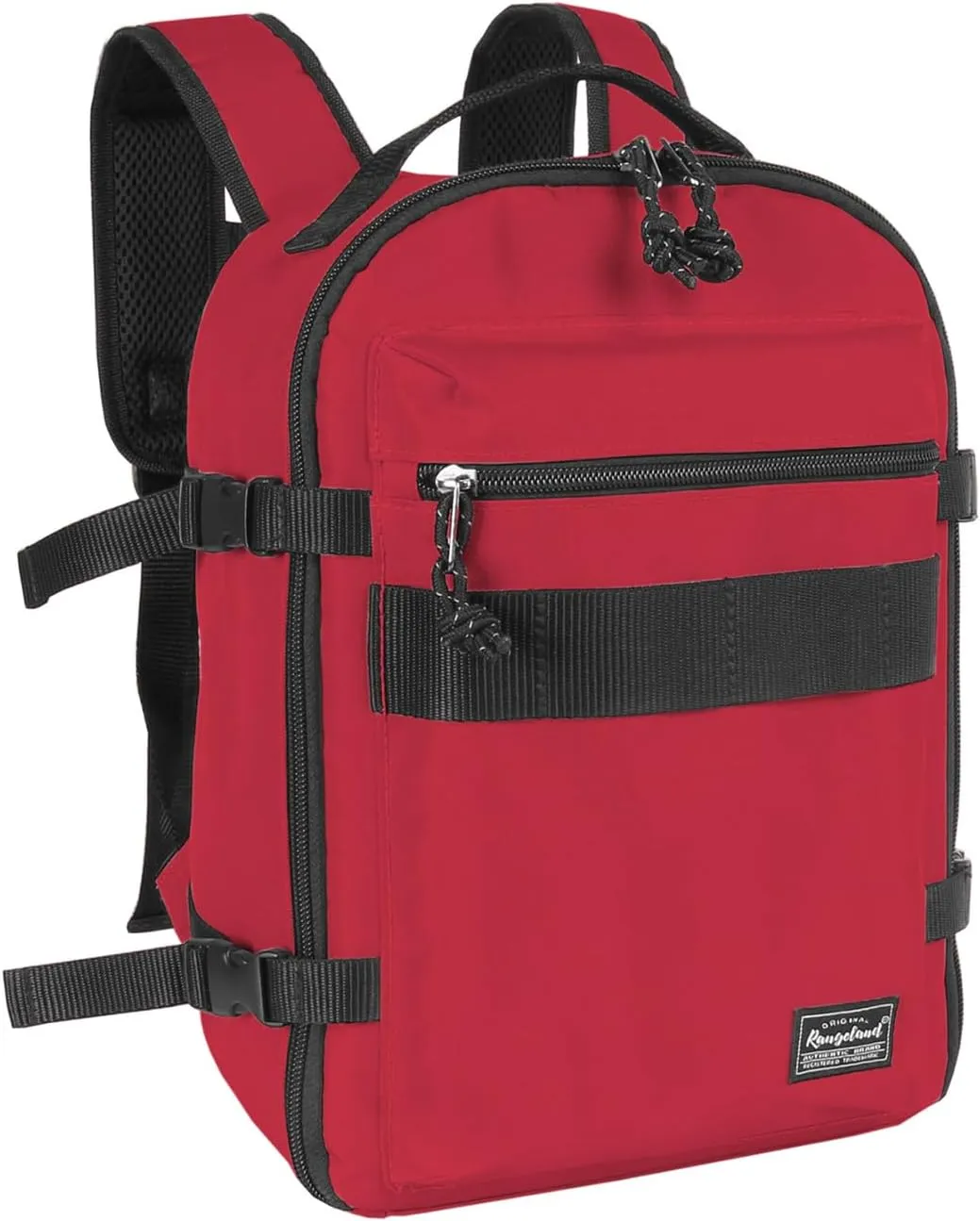 Child's Travel Backpack for Ages 3-6 | Lightweight Suitcase Style Carry-On | 10L Weekender with Tablet Sleeve & Chest Strap | Red