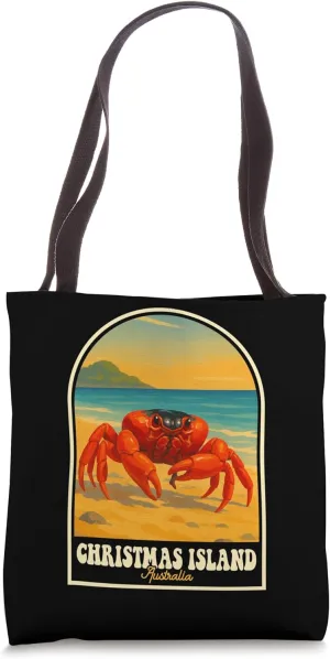 Christmas Island Red Crab Retro Wildlife Design Tote Bag