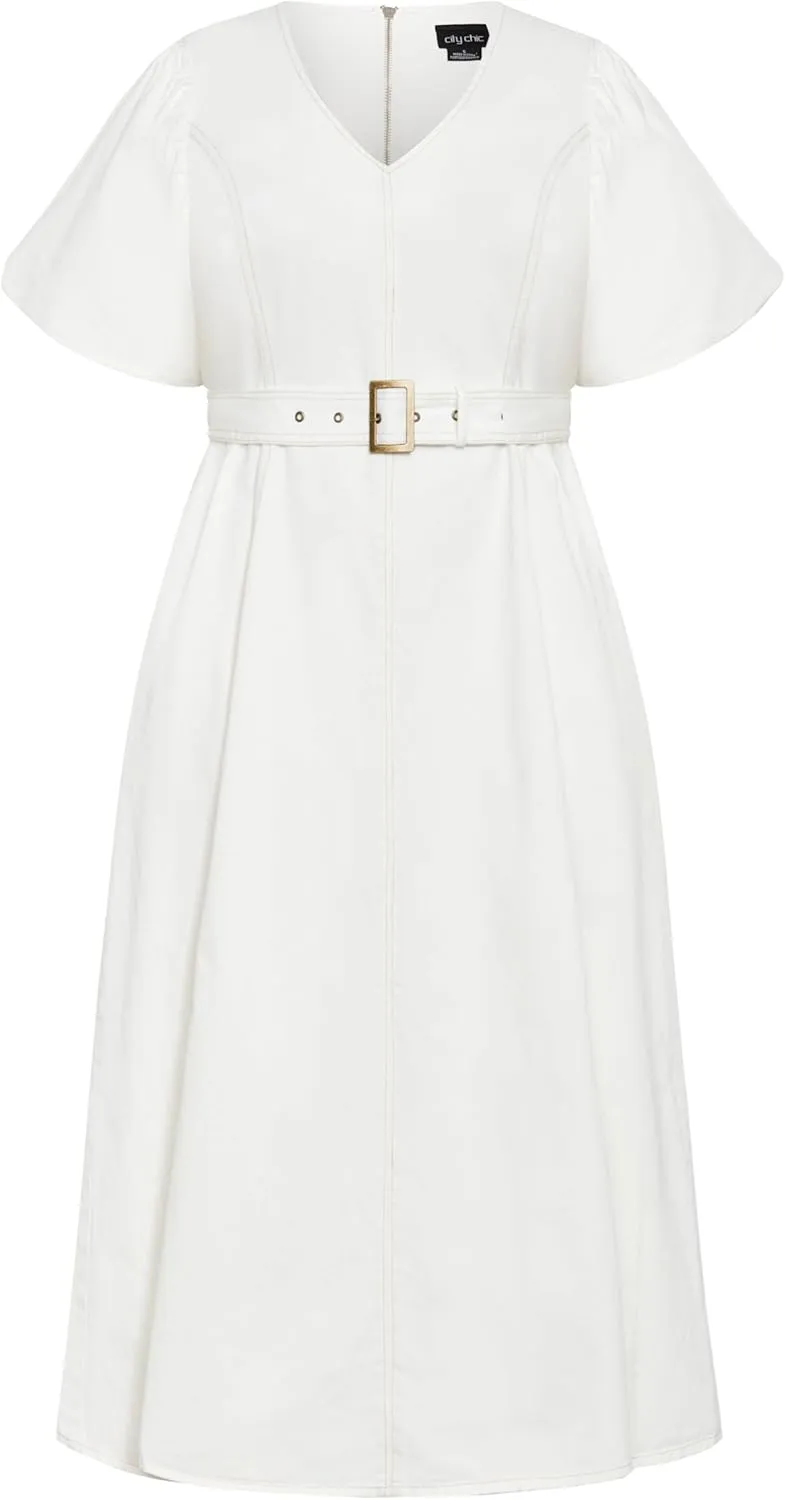 City Chic Women's Citychic Plus Size Dress Denim Delilah