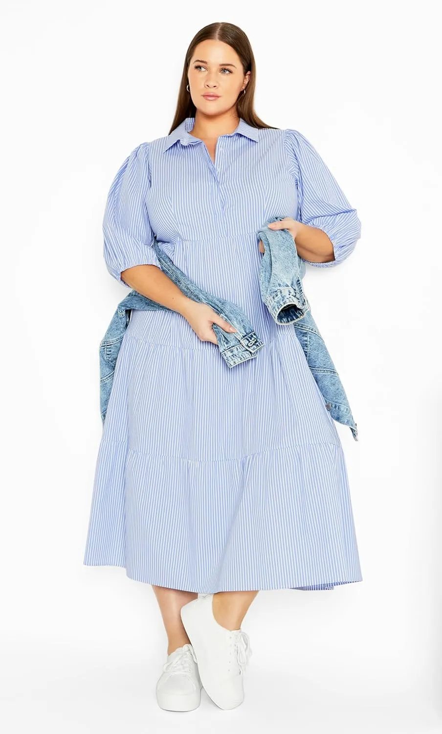 City Chic Women's Plus Size Dress Skylight